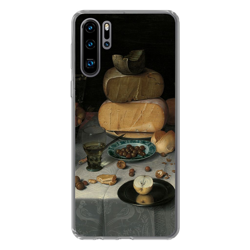 MuchoWow Handyhülle Schutzhülle Hülle für Huawei P30 Pro Stilleben mit Käse - Gemälde von Floris Claesz. van Dijck Silikon Softcase Handy H...