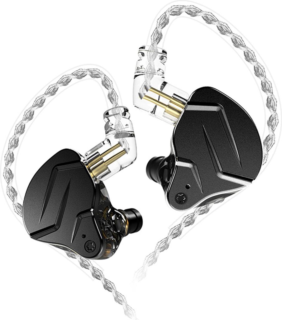 KZ ZSN Pro X In-Ear-Kopfhörer, ein Kreis, ein Eisen, 3,5-mm-kabelgebundenes Mobiltelefon, Metallkopfhörer, austauschbares Kabel, schwarz ohne Mik...