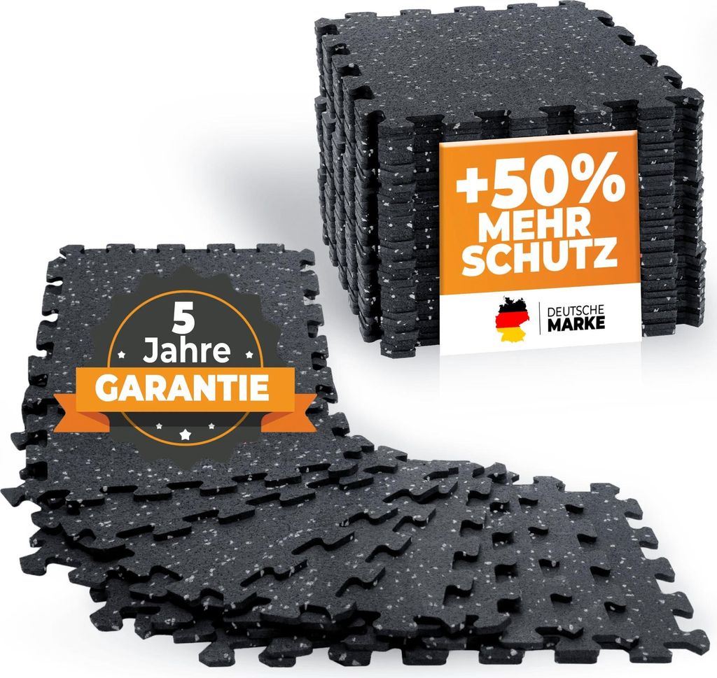 Premium Bodenschutzmatte aus extra dichtem Kautschuk (schwarz-grau)