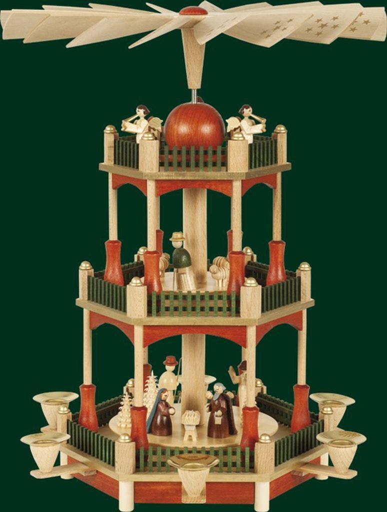 3-stöckige Pyramide Christi Geburt (39cm) von Richard Glässer