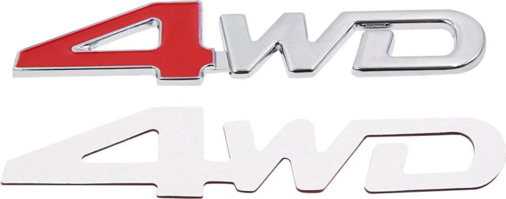 Autoaufkleber Metall 4WD-Muster für die Karosserie Dekoratives Emblem, Abzeichen Aufkleber