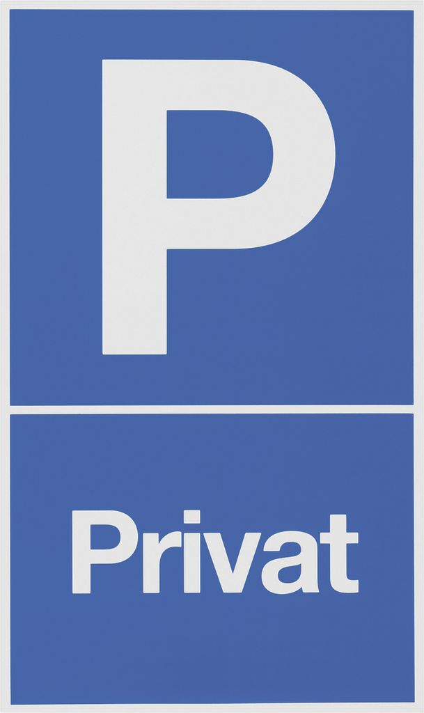 Conmetall Hinweisschild Parkplatz-Privat 25 x 15 cm Produktbild 