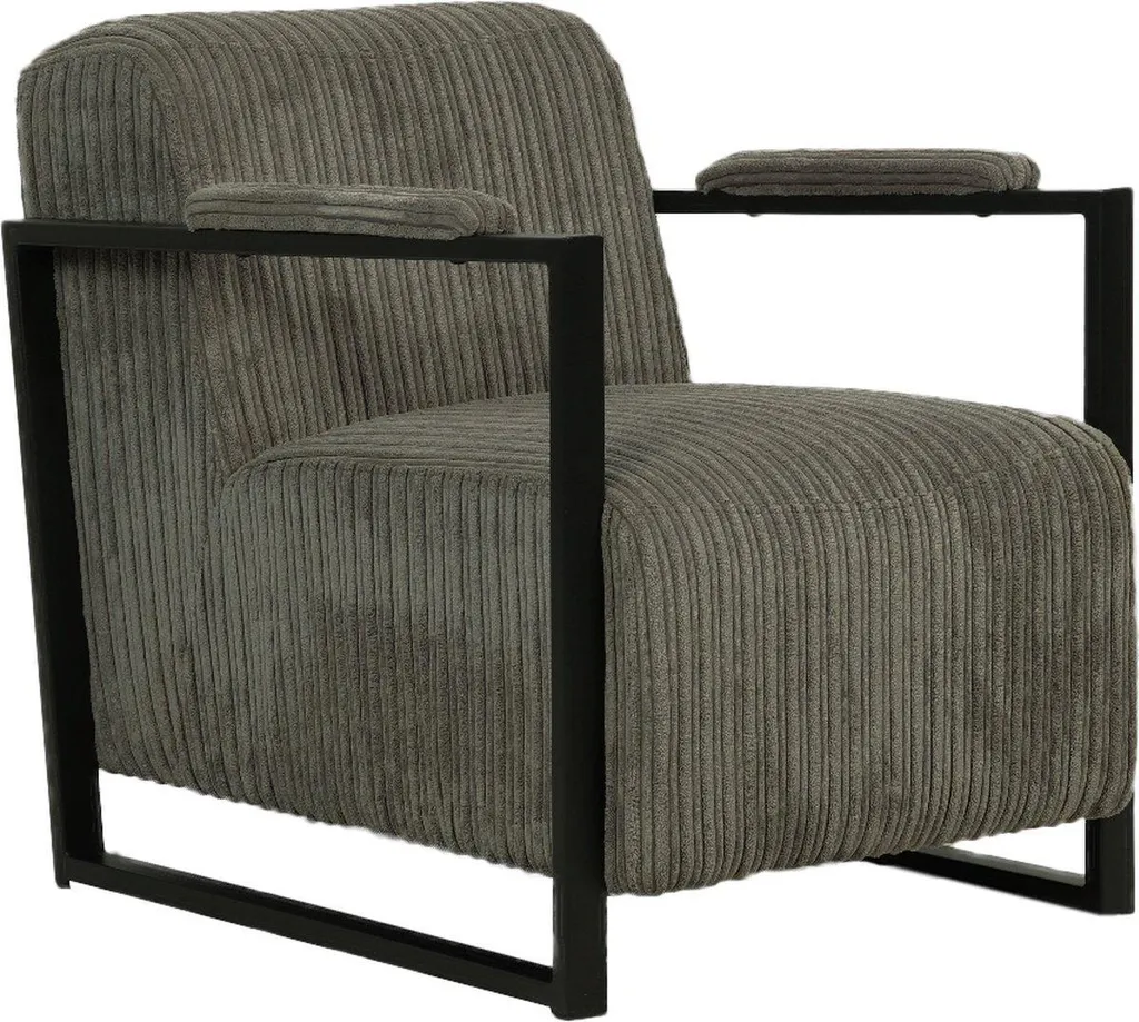 Fauteuil lounge intérieur gris Bolt Edge – Idéal pour coin lecture calme