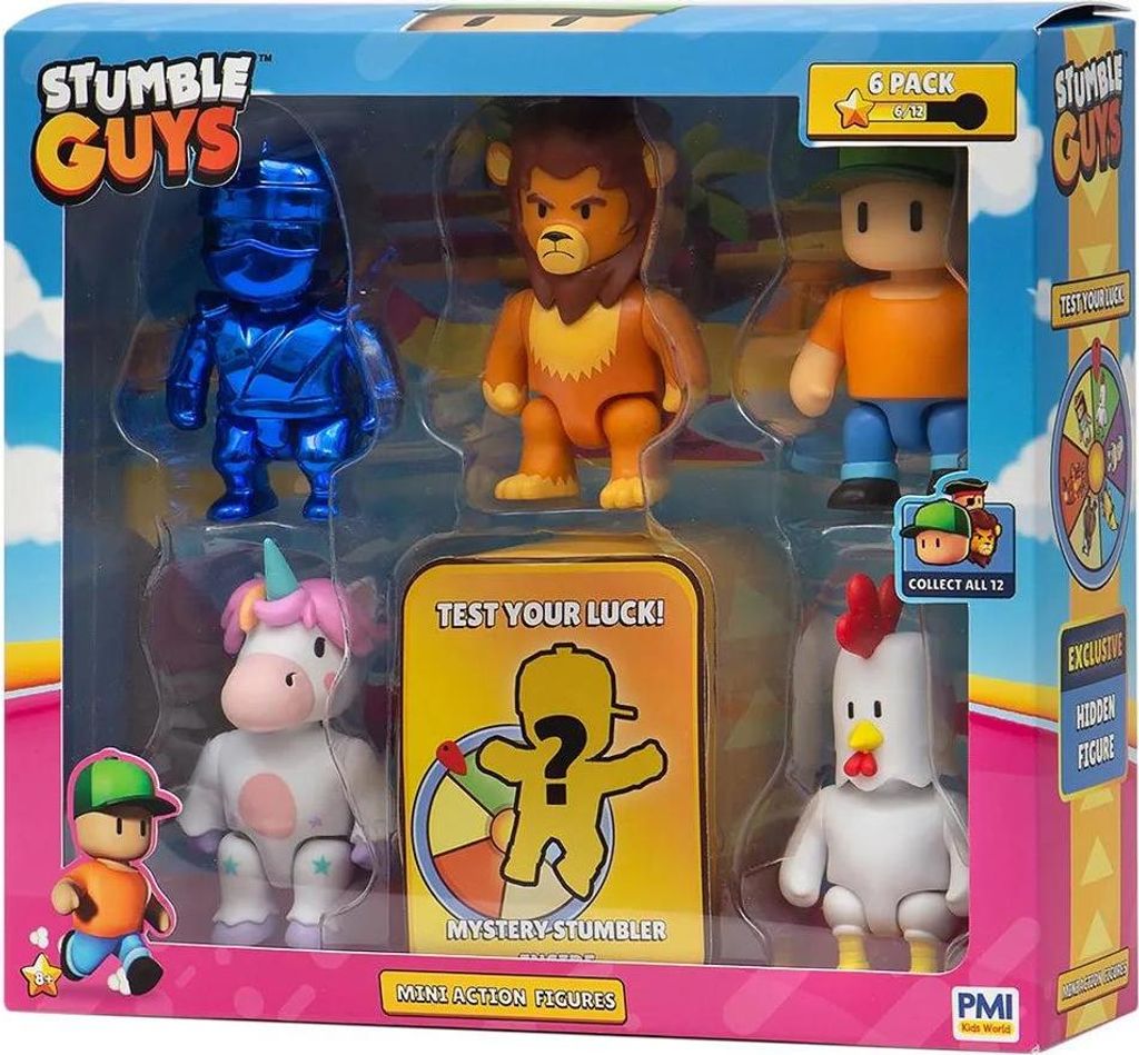 Stumble Guys Actionfigur 7.5 Cm 6 Einheiten Mehrfarbig  Produktbild 