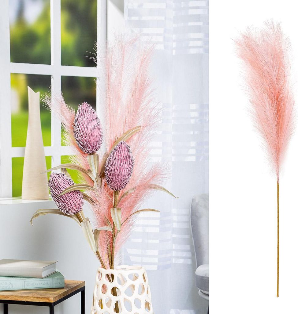 Gilde Kunststoff Deko Zweig/Feder "Soft" VE 4 54243