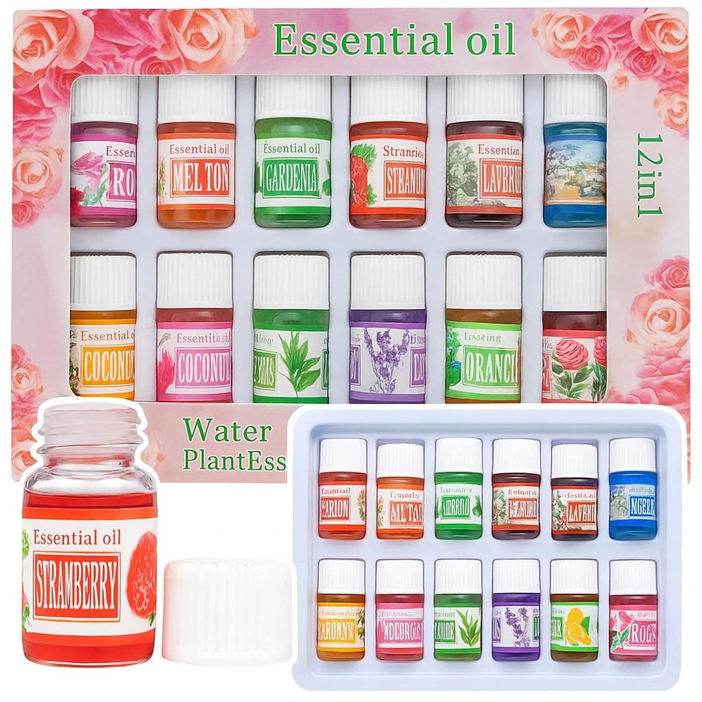 Olejki zapachowe do aromaterapii zestaw 12 szt 3 ml olejki Zdjęcie produktu 
