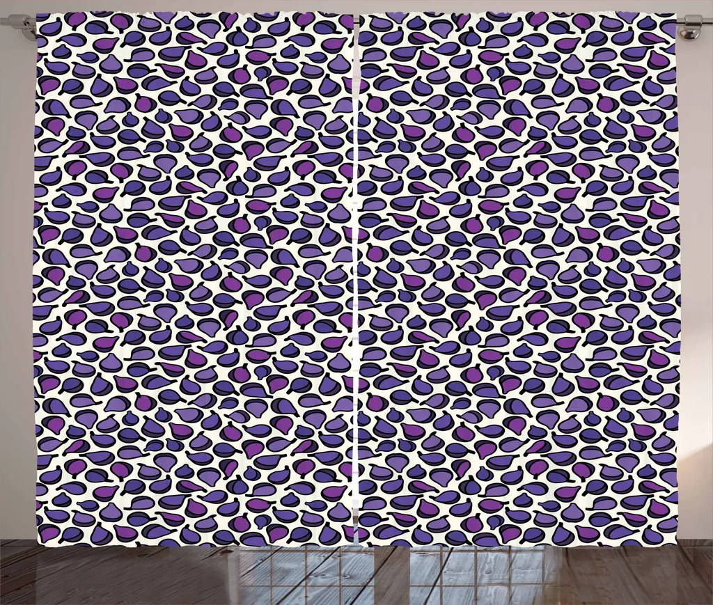 Tenda Satinata ABAKUHAUS Viola 280x175 cm - Motivi Naturali Astratti