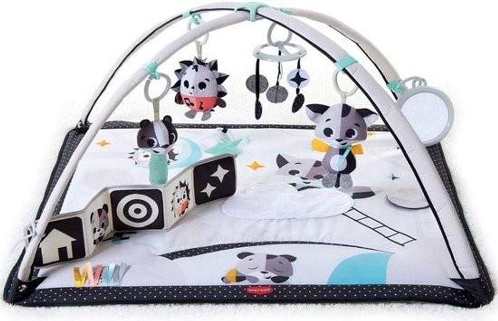 Schwarz-weißes Gymini, 2-in-1-Musik-Babyspielmatte, 0+ Monate, Baby-Spielgymnastik, 18 Aktivitäten, Interaktives Musikspielzeug, Kontrastierendes...