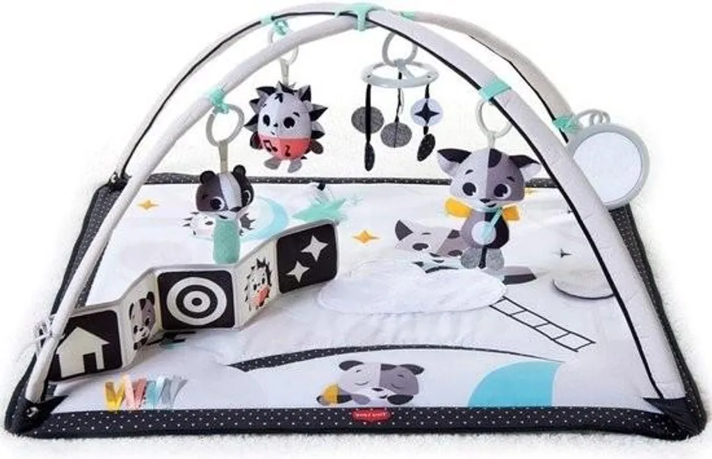 Tapis de Jeu Musical Bébé Gymini 18 Activités avec Livre Contraste Noir