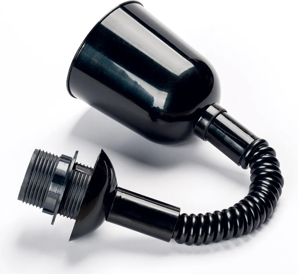 Sospensione Economica Nera E27 | Cavo Spirale Lungo 120cm