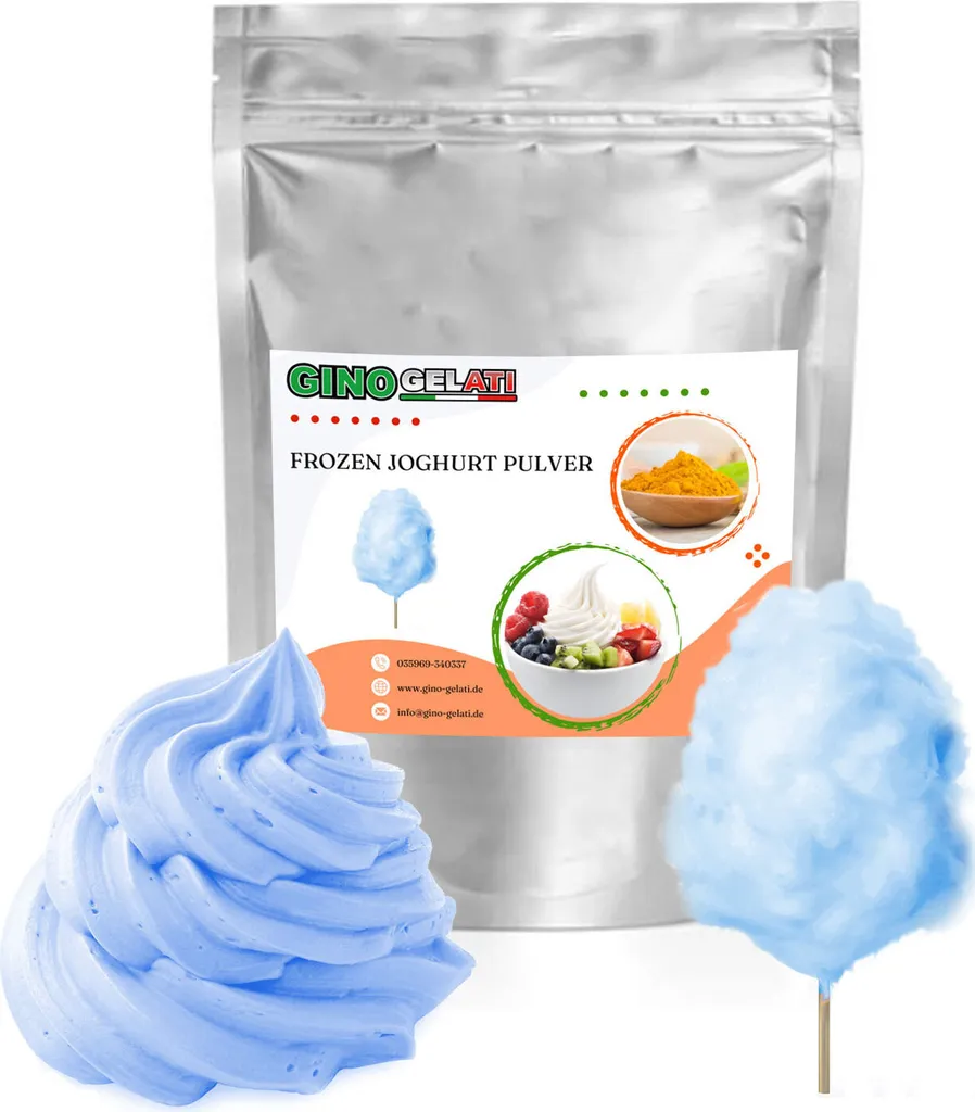 Préparation pour yaourt glacé goût barbe à papa bleue 10kg
