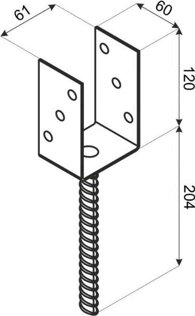 GRUNDLINE - Base per pali Supporto per pali Ancoraggio per Immagine del prodotto 