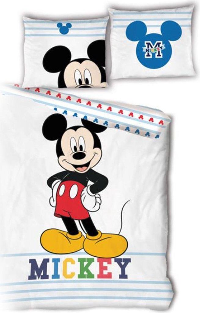 Mickey Mouse Dekbedovertrek Smile- Eenpersoons - 140 x 200 Productafbeelding 