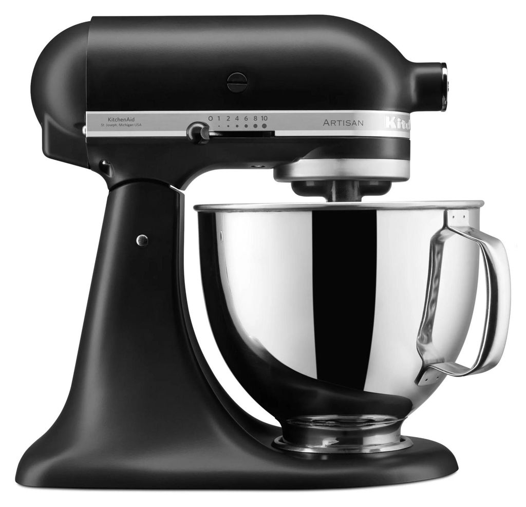 KitchenAid 5KSM125EBM, 4,8 l, Schwarz, Matte black, 220 Produktbild 