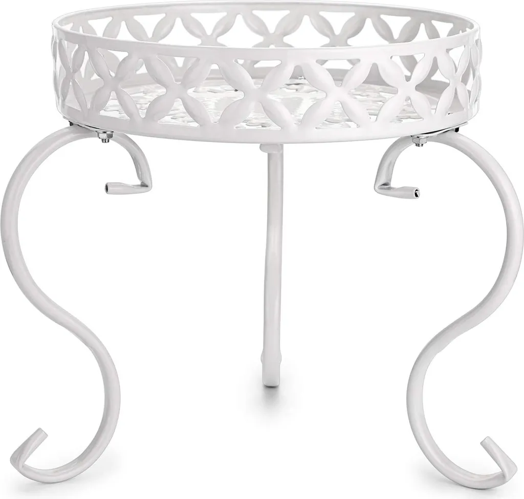 Support de Plantes en Métal Blanc - Porte-Pot de Fleurs Design Intérieur - 2