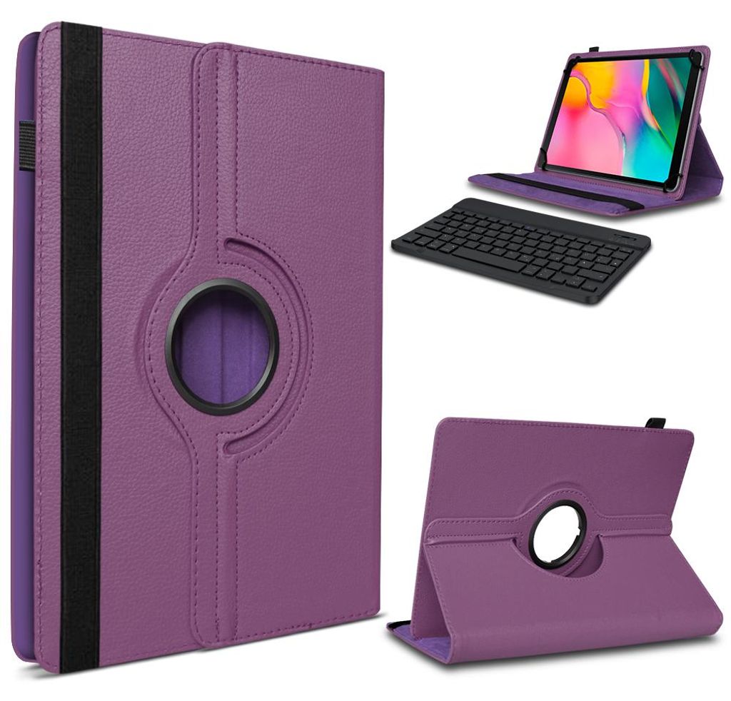 Hülle Tastatur Tasche für Samsung Galaxy Tab S11 S10 S9 FE Schutzhülle DrehbarFarbe 360 Uni:Lila