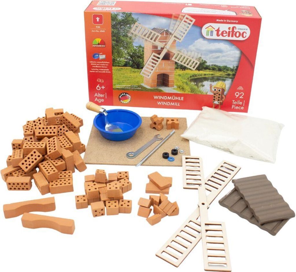 teifoc Steinbaukasten 4040 - Windmühle Produktbild 