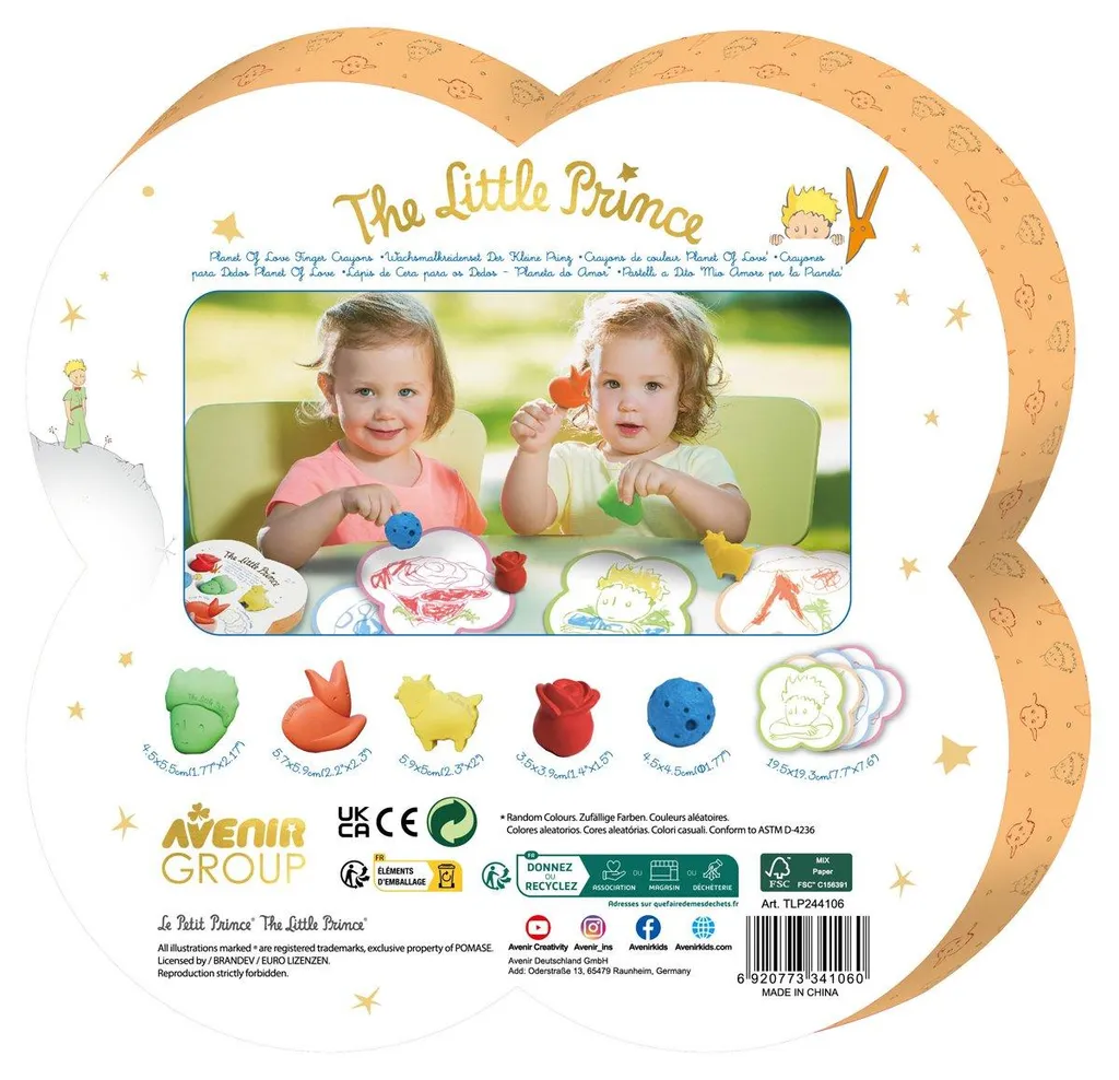 Activité créative enfant : craies à doigt Avenir thème Le Petit Prince