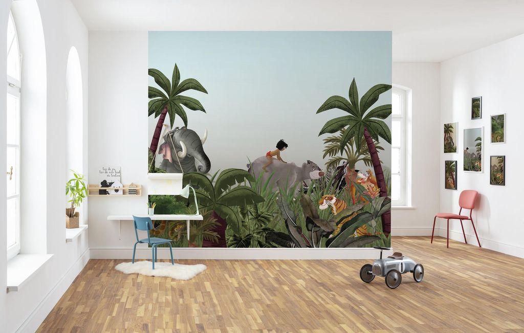 Komar Vlies Fototapete "Jungle Book" - Größe: 300 x 280 cm (Breite x Höhe), 6 Bahnen