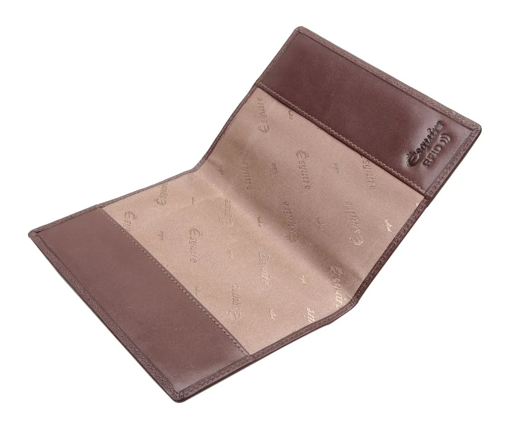 Étui Esquire Toscana Marron Foncé : Cuir de Qualité et Format Compact