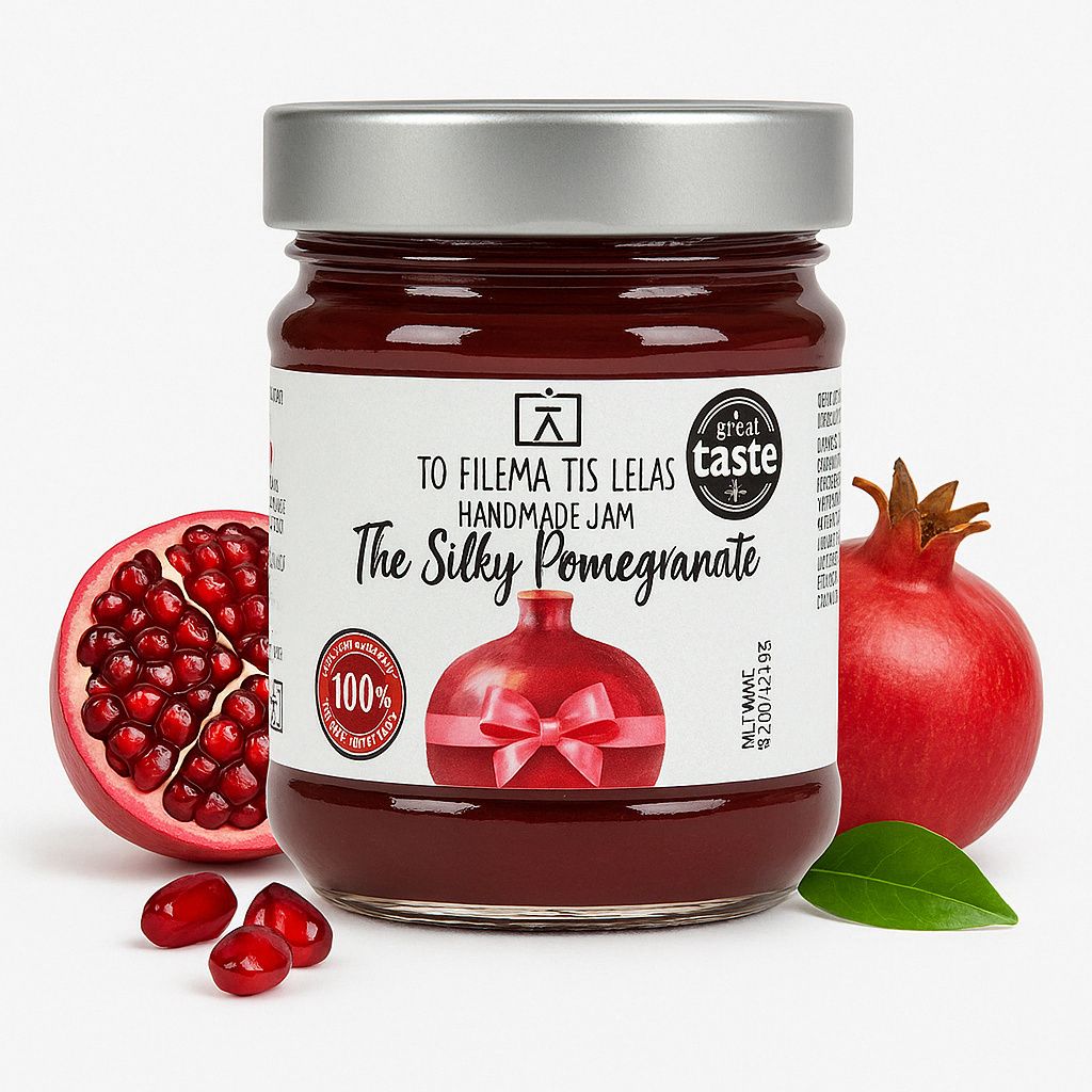 Griechische Granatapfelkonfitüre ohne Zuckerzusatz 240 g – Produktbild 