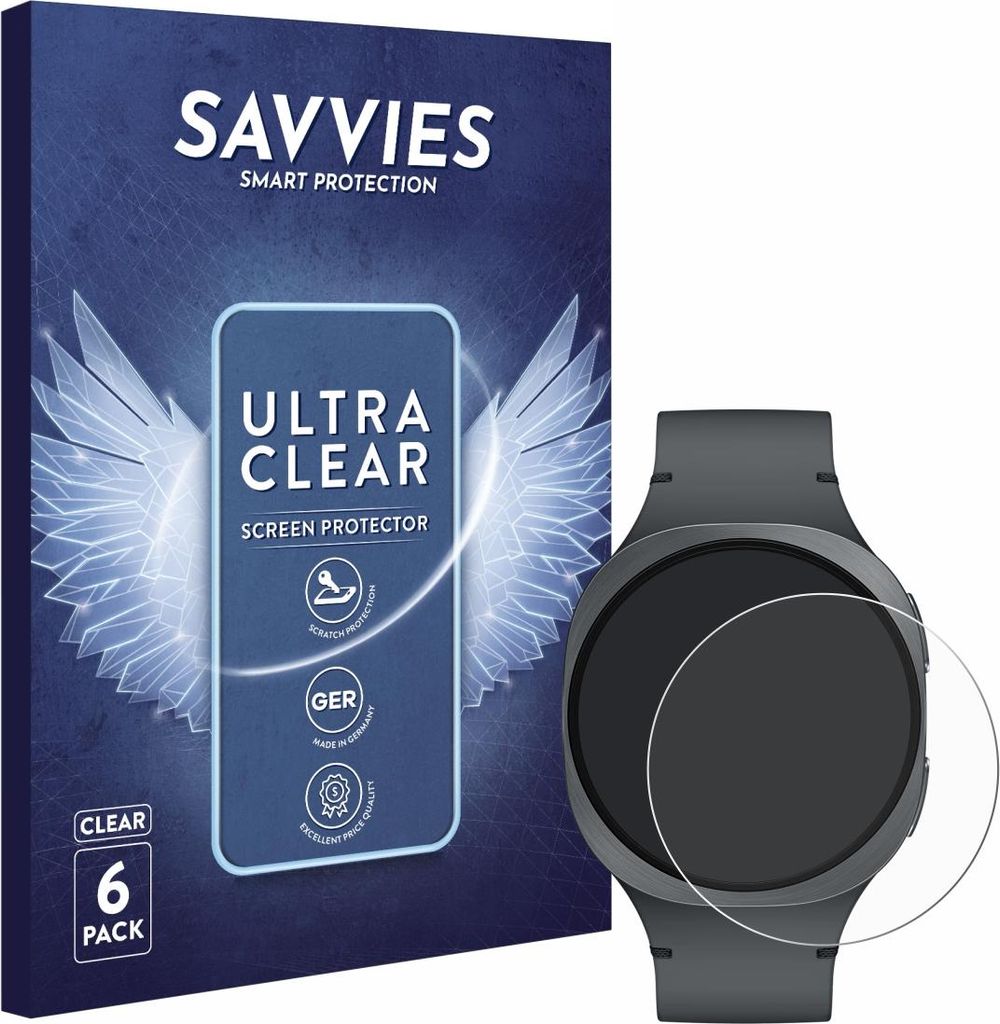 6x Für Samsung Galaxy Watch 8 (40 mm) Schutzfolie Savvies Produktbild 