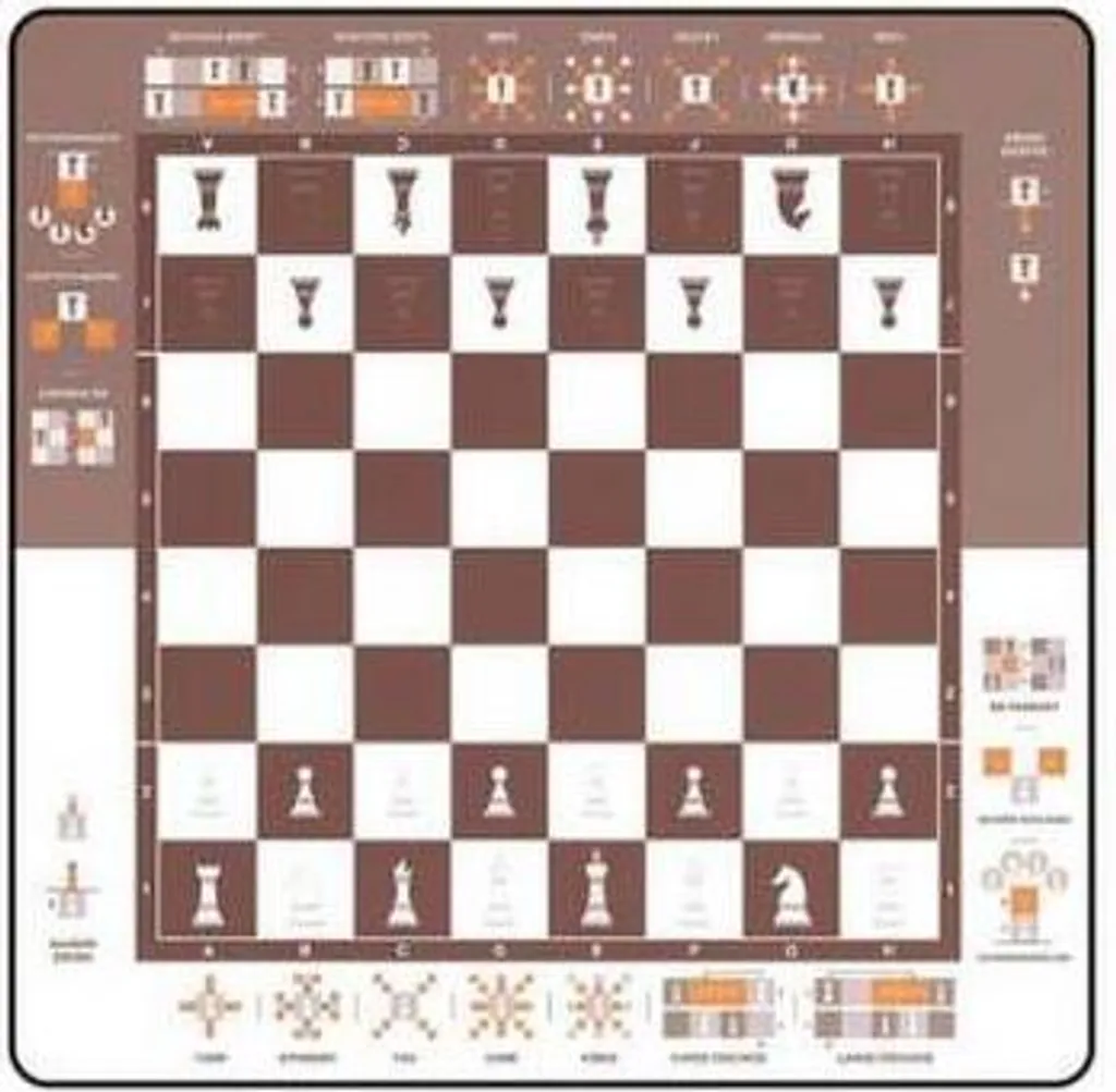 Tapis de jeu 40x40cm Einfach Schach - Revêtement mat et antidérapant