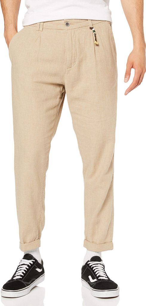 23260 Jack & Jones, Iace Milton, Herren Jeans Hose, Leinenmischgewebe, kelpbeige, W 29 L 32