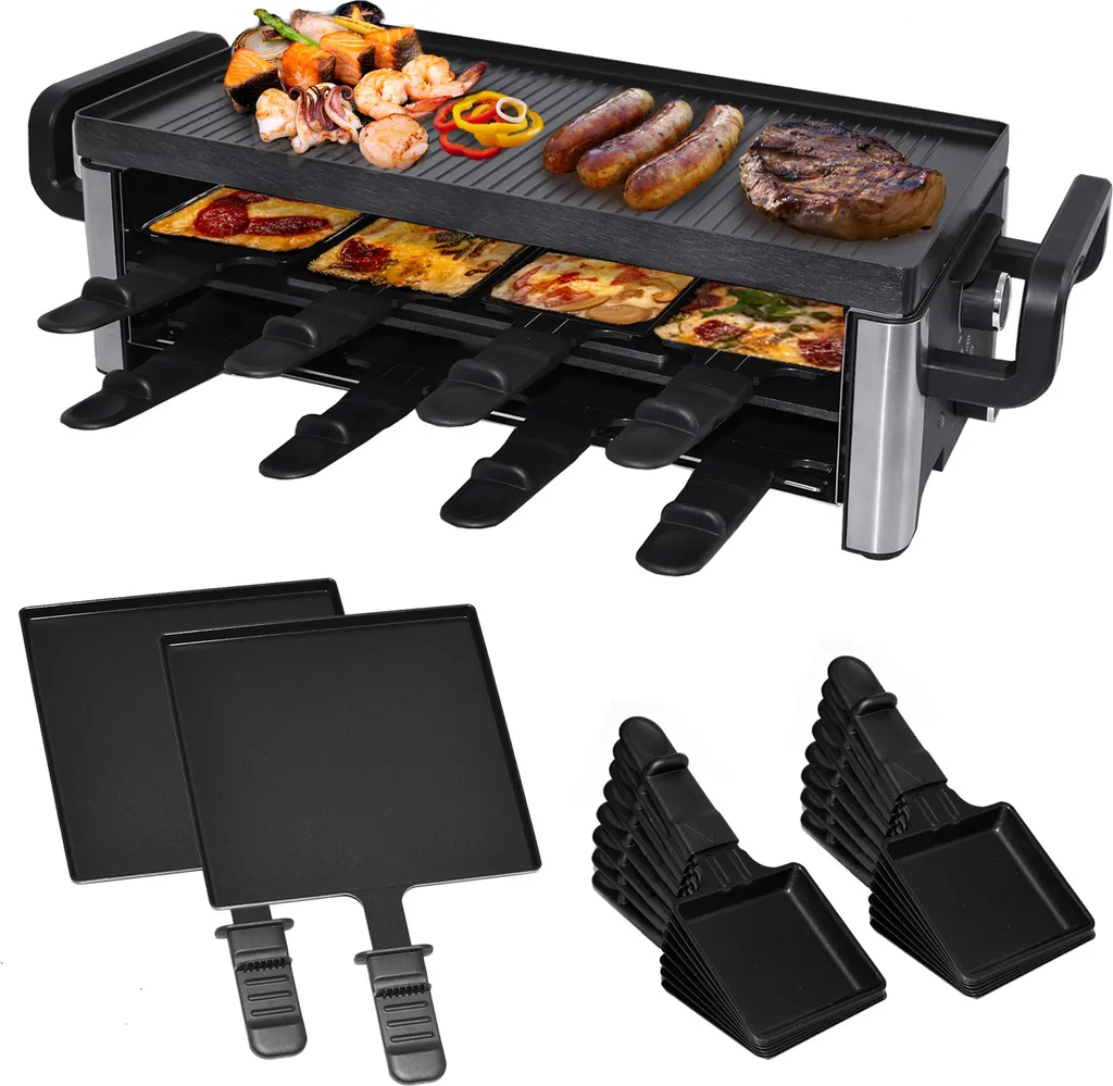 Grande Machine à Raclette Ebikon Émaillée pour 16 Personnes - 2100W