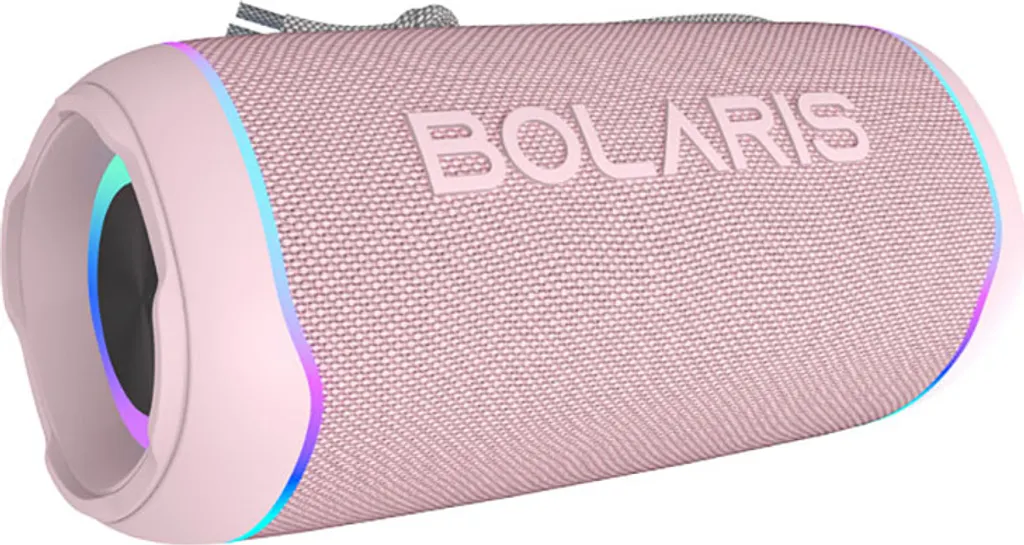 Enceinte Bluetooth sans fil Bolaris Parma rose 16W étanche IPX6