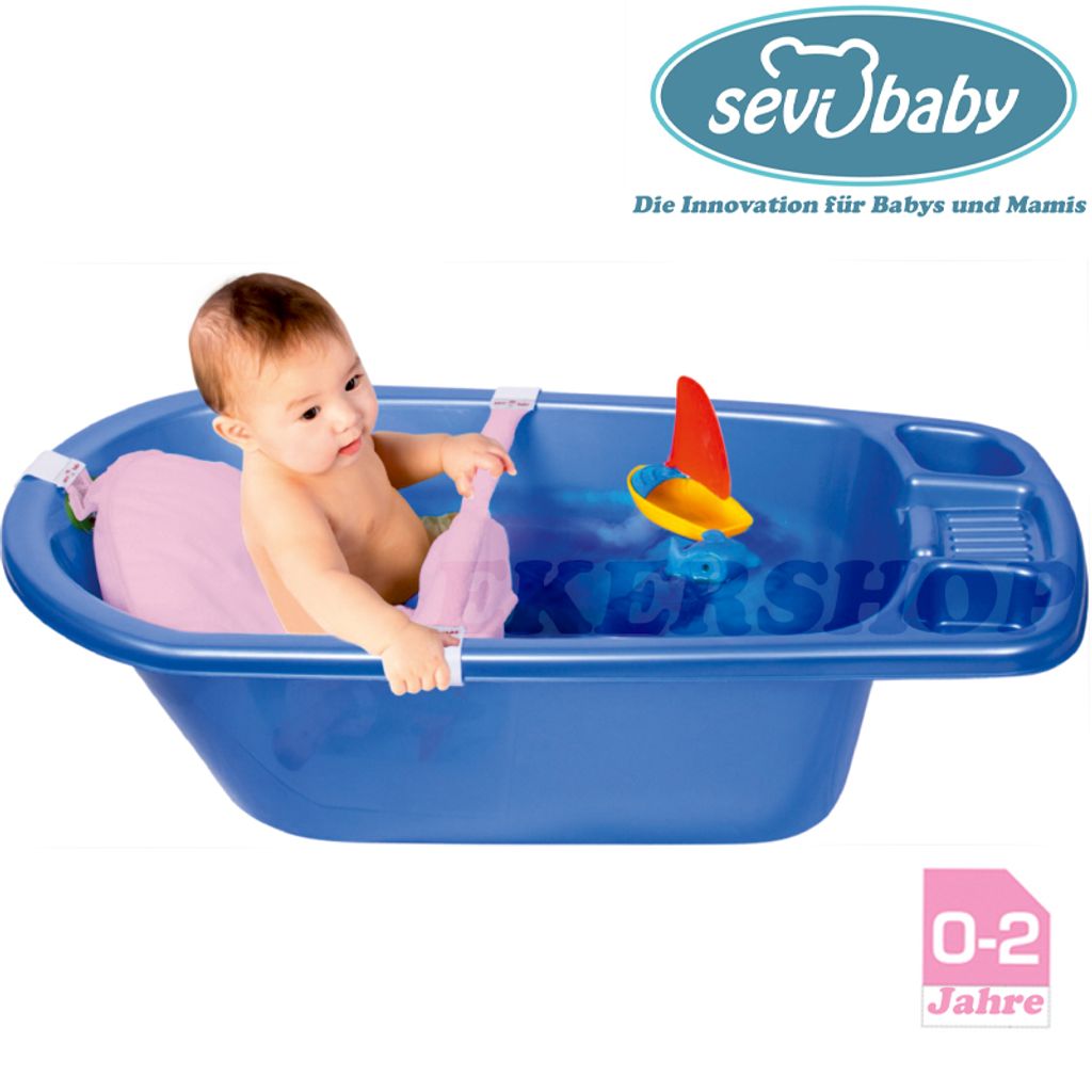 Baby BadeNetz Multi-Funktionales Waschnetz Einlage Sevibaby Badewannensitz BLAU 