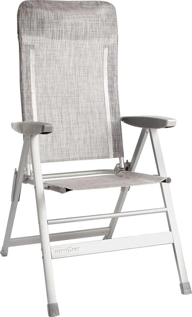 Fauteuil de Camping Brunner SKYE Gris avec Dossier Haut Ergonomique