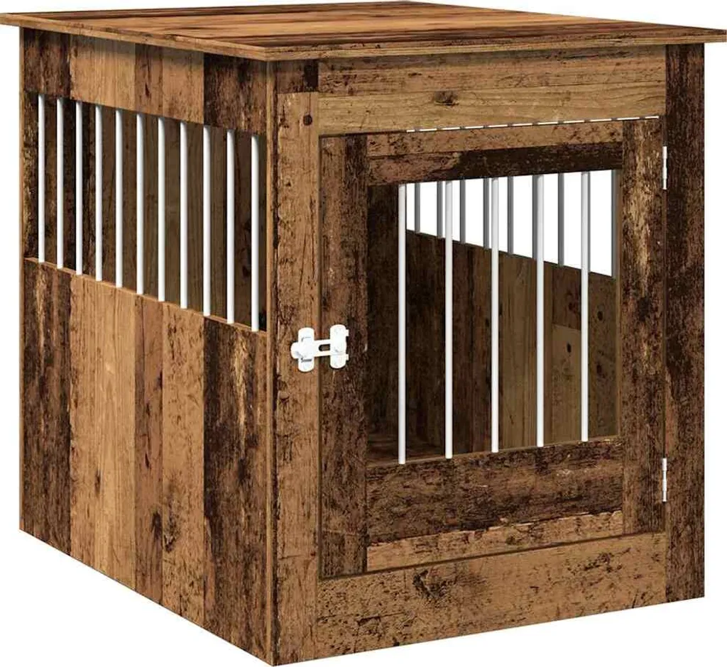 Niche d'intérieur pour chien en bois vintage - Mobilier décoratif