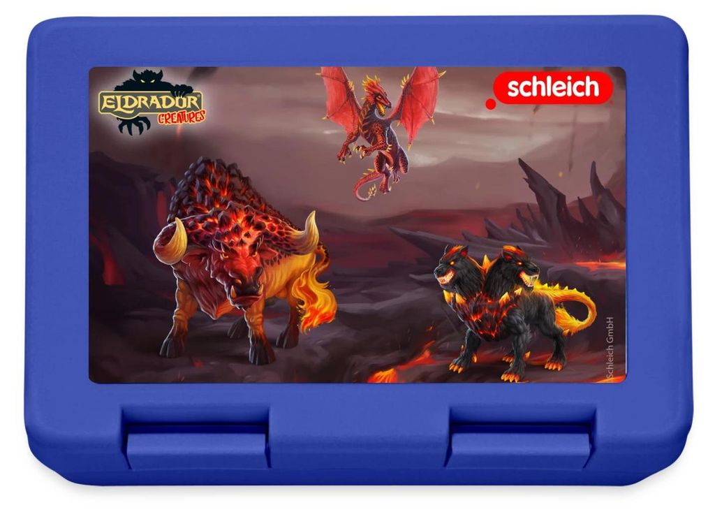 Spreadshirt Schleich Eldrador Creatures Lavawelt Brotdose Lunchbox, One size, Royalblau