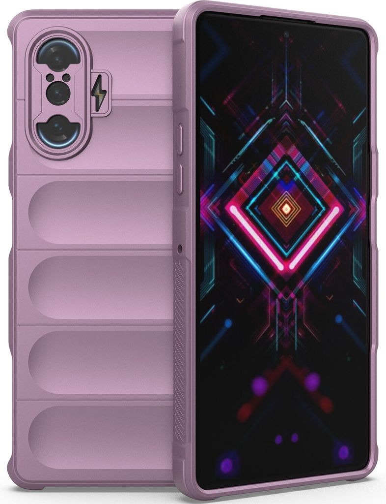 Xiaomi Redmi K40 Gaming Hülle, Weich TPU Silikon Stossfest Anti-rutsch Schutzhülle für Xiaomi Poco F3 GT/Redmi K40 Gaming Lila