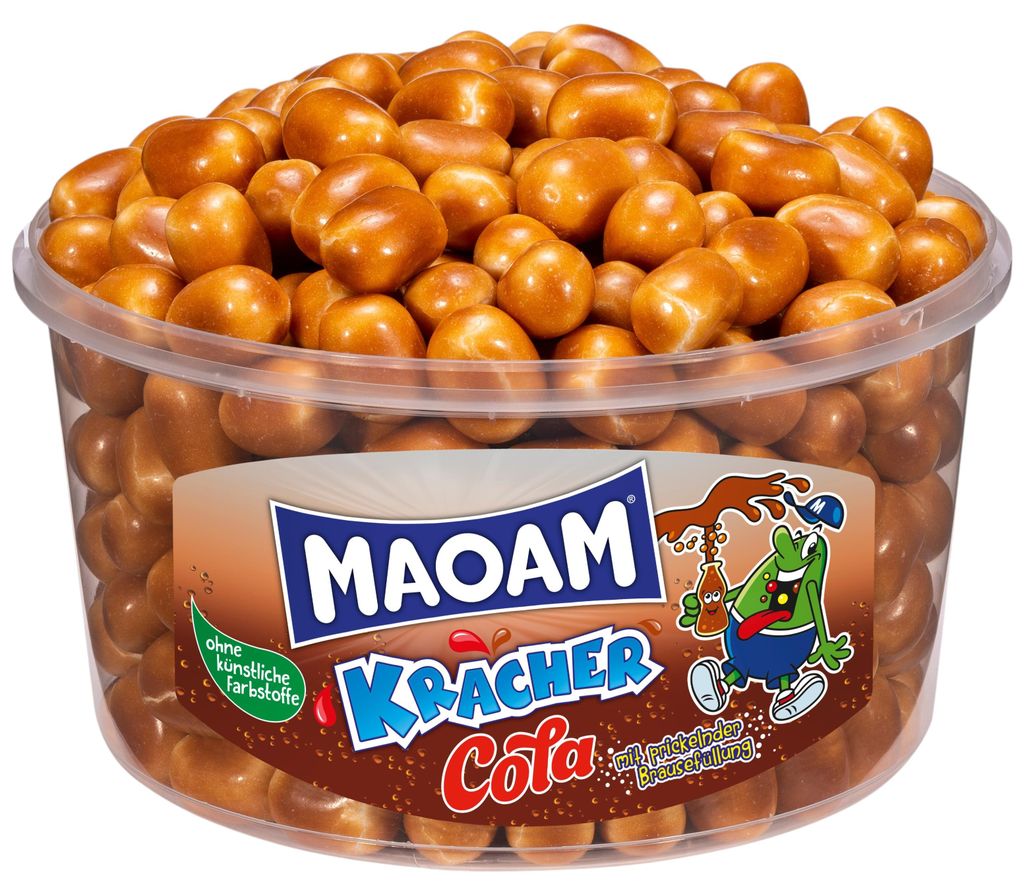 Maoam Cola Kracher Kaubonbons mit Brausepulver Füllung 1200g