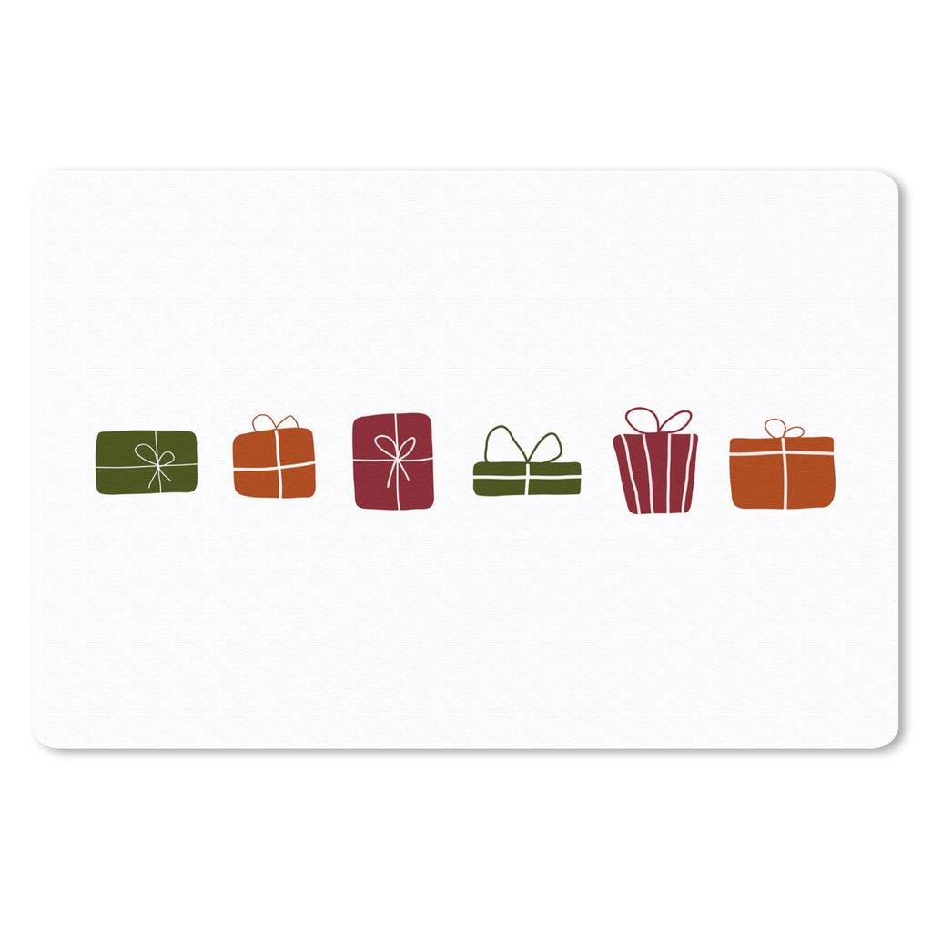 MuchoWow Mauspad Mousepad Geschenke - Weihnachten - Weiß 27x18 cm - Mousepads - Maus Mat - Pad - Mausunterlage - Büroartikel - Desk Matten