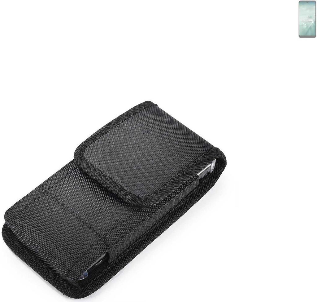 Holster Gürteltasche kompatibel mit Sharp Aquos Wish4 Holster Gürtel Tasche wasserabweisend Handy Hülle Schutz Hülle Outdoor schwarz K-S-Trade