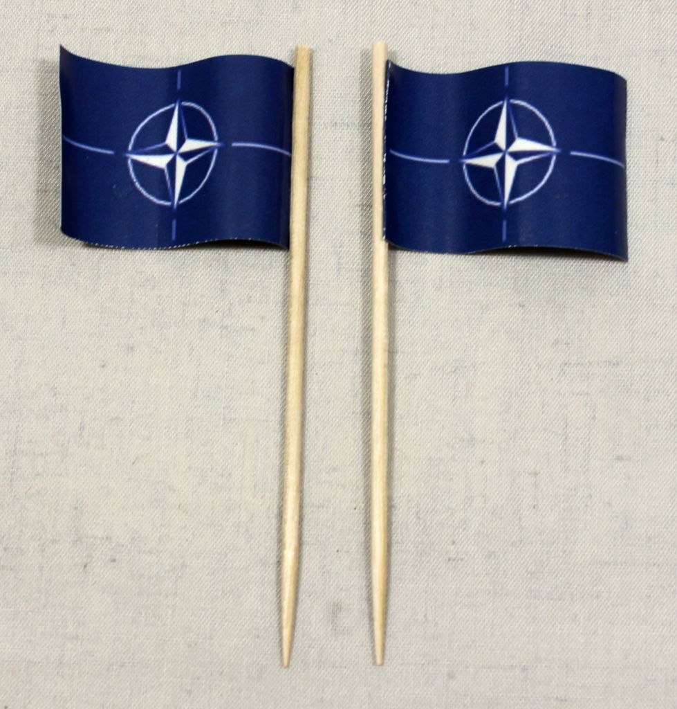 Party-Picker Flagge NATO Papierfähnchen in Spitzenqualität Produktbild 
