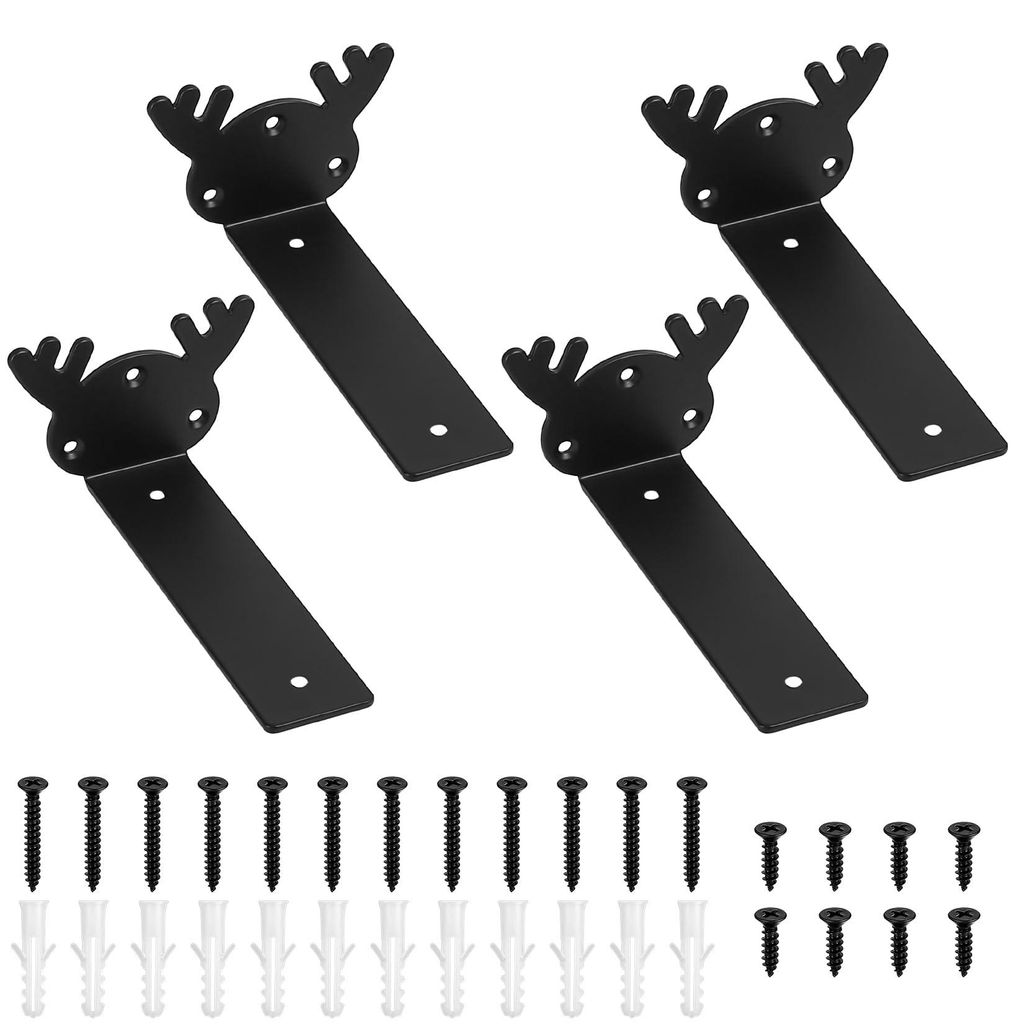 Regalhalter Regalbodenträger Regalwinkel 15 cm Stahl Schwarz 4er-Pack