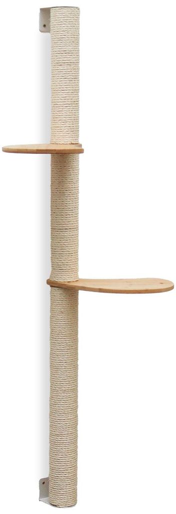 Árbol rascador de pared de 132 cm con 2 plataformas para Imagen del producto 