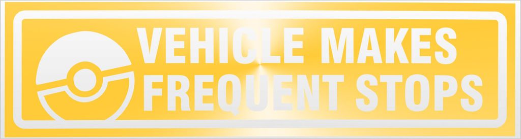 Kiwistar Frequent Stops Catch invertiert Magnetschild Schild magnetisch - 20cm Gelb - reflektierend - Magnetfolie für Auto PKW Kfz
