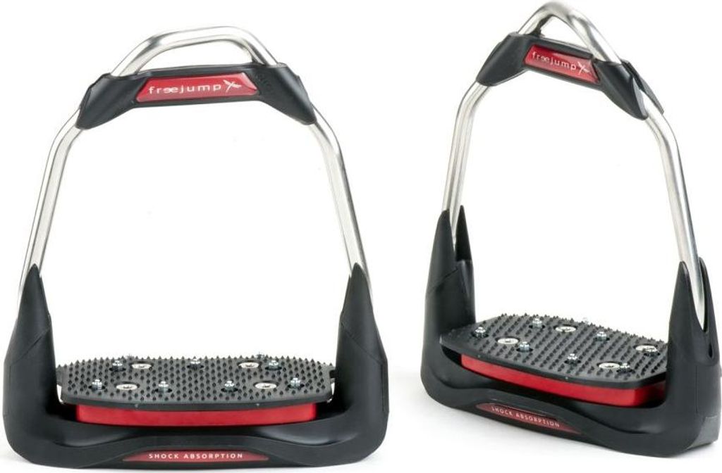 Freejump Air's Steigbügel mit 30° Neigung flache Trittfläche