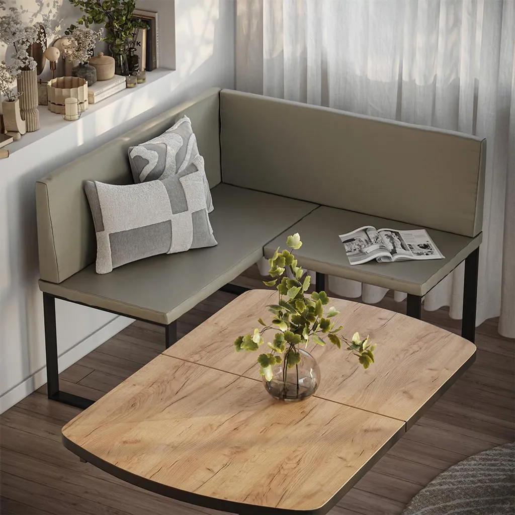 Banc d'angle compact Vicco Ravon 120cm pour optimiser votre coin repas