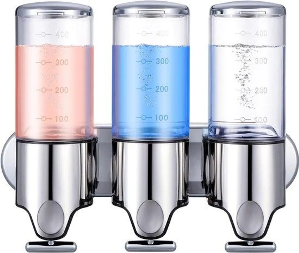 Distributeur de savon mural 3 x 500ml fini le désordre dans la douche