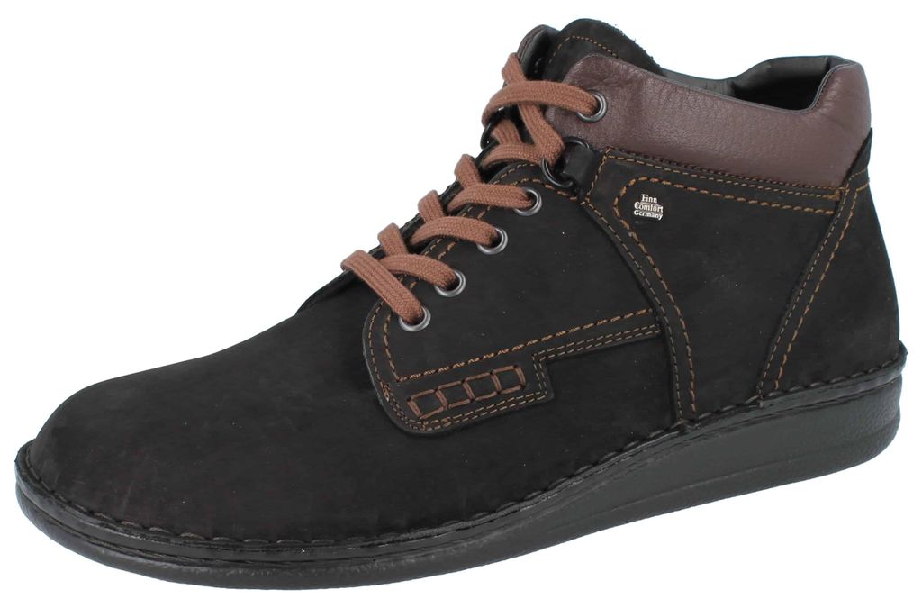 Finn Comfort Linz: Herenlaarzen, leer, zwart, NIEUW - Heren Productafbeelding 