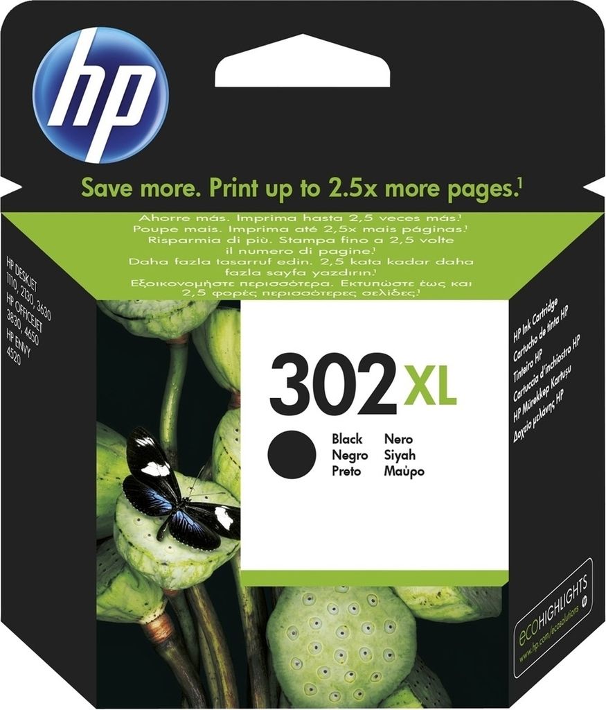 Tintenpatrone HP Nr. 302XL F6U68AE schwarz Packung mit 60 Stück