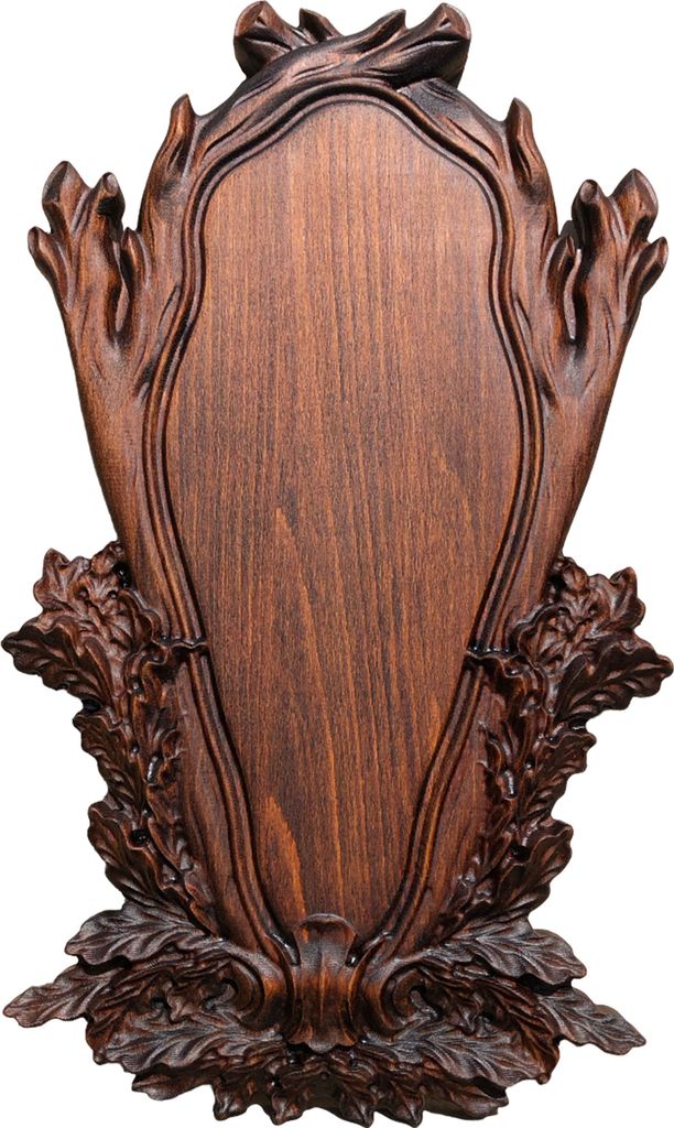 Ein Brett für eine Trophäe in Form eines Hirsches, Rehs, Bocks oder Damhirsches. palisander K-16P
