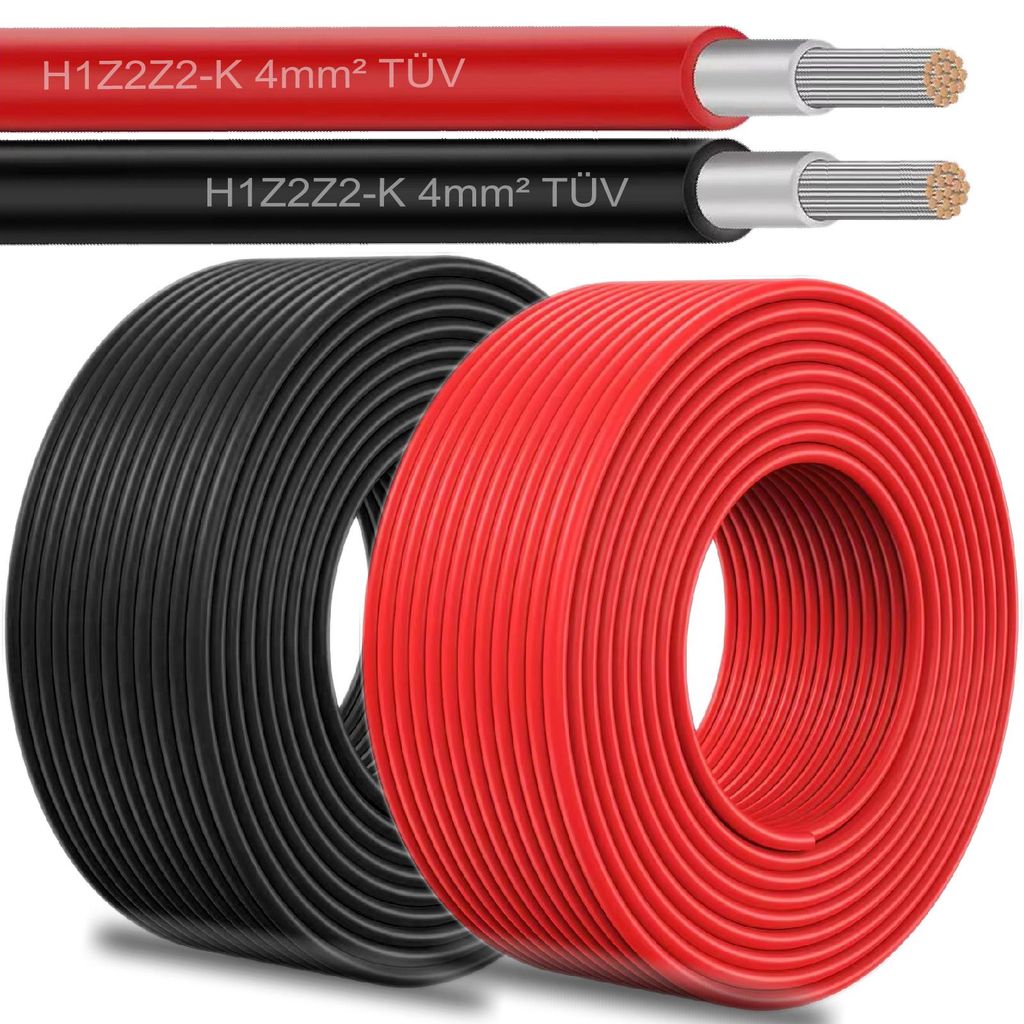 Solarkabel 4mm² Verlängerung PV Kabel 5-100m Solarleitung Produktbild 