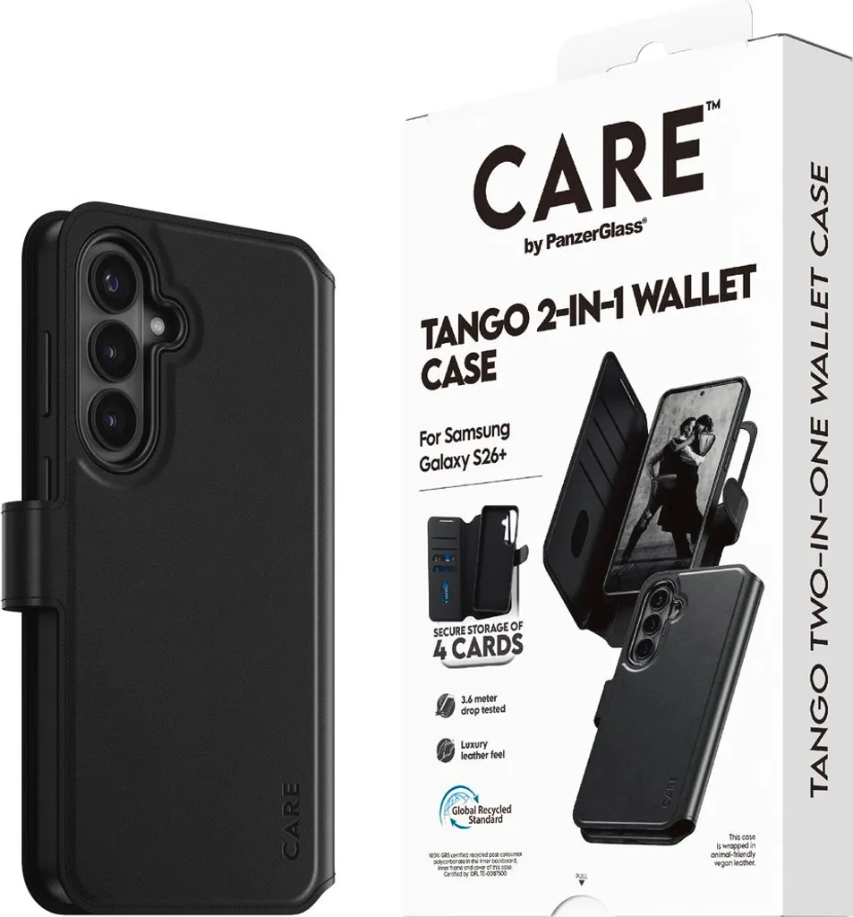 Coque Magnétique 2-en-1 Care Tango avec Étui Portefeuille en Simili
